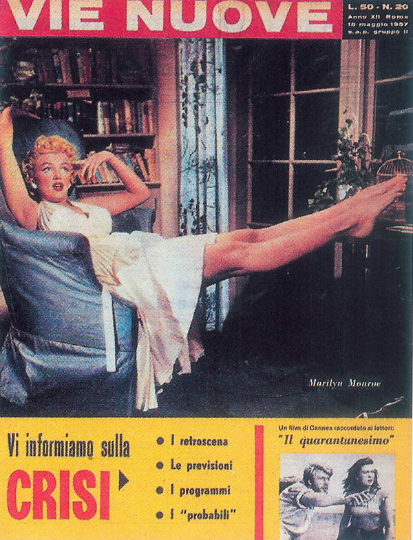 VIE NUOVE magazine side cover Issue 20 18 May 1957