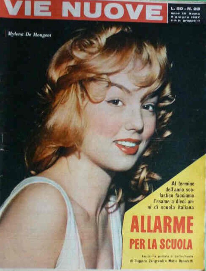 VIE NUOVE magazine side cover Issue 23 8 June 1957