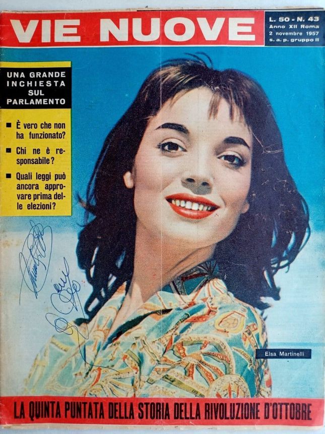VIE NUOVE magazine side cover Issue 43 2 November 1957