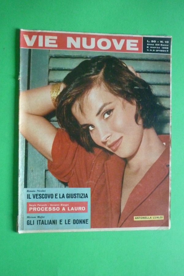 VIE NUOVE magazine side cover Issue 10 8 March 1958