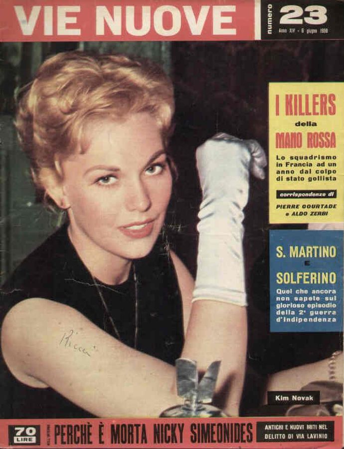 VIE NUOVE magazine side cover Issue 23 6 June 1959