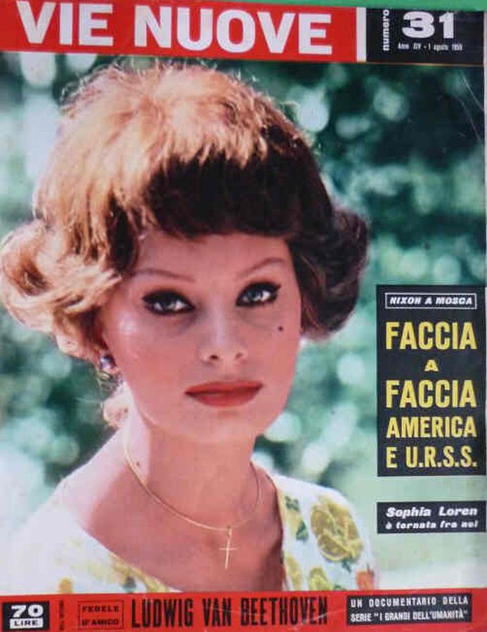 VIE NUOVE magazine side cover Issue 31 1 August 1959