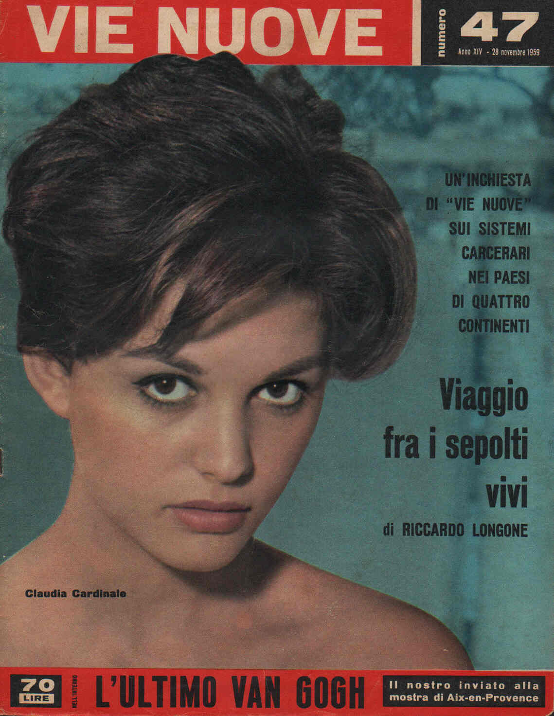 VIE NUOVE magazine side cover Issue 47 28 November 1959