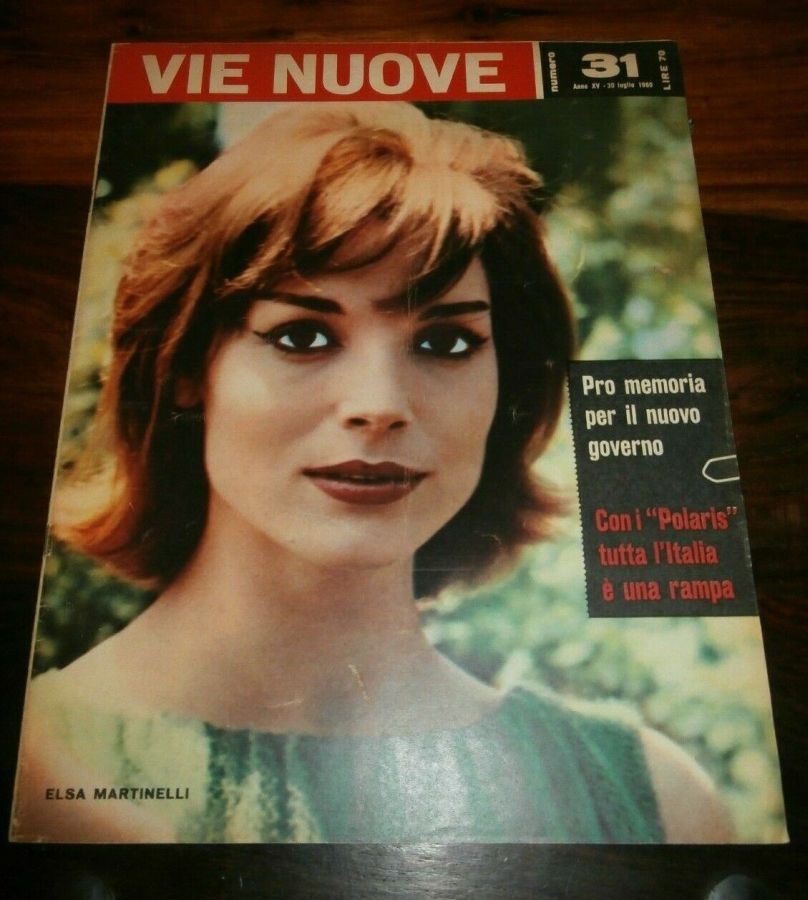 VIE NUOVE magazine side cover Issue 31 30 July 1960