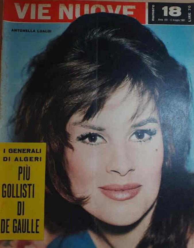 VIE NUOVE magazine side cover Issue 18 6 May 1961