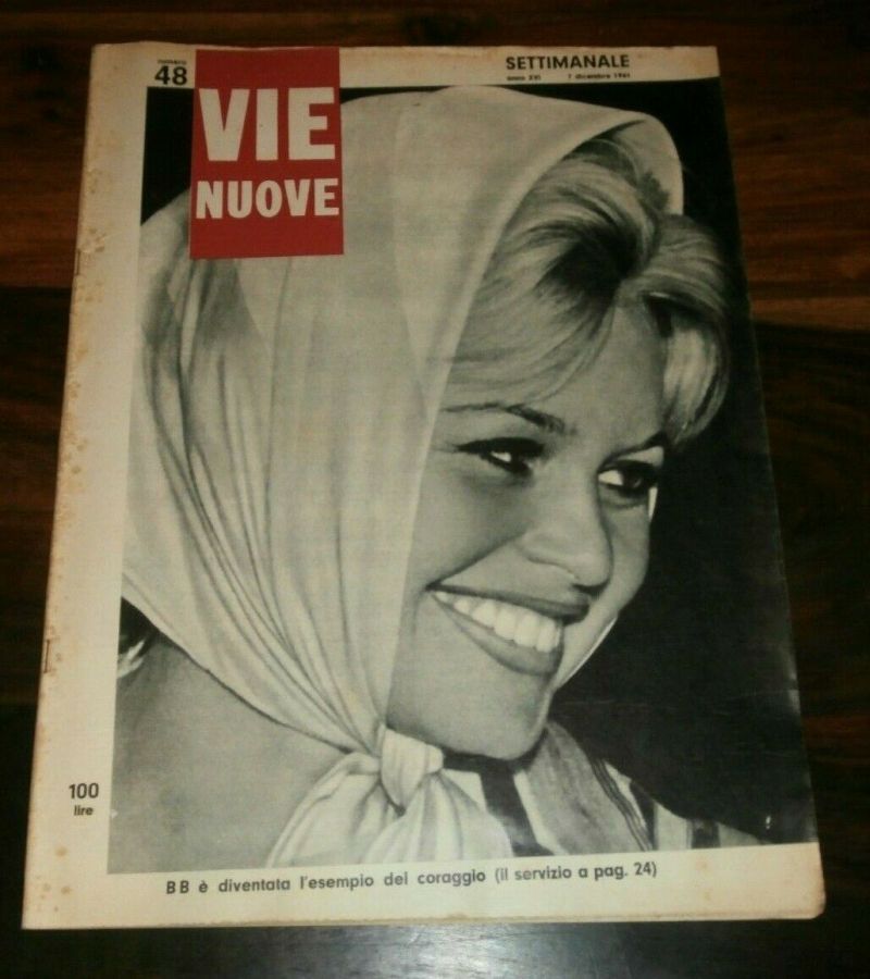VIE NUOVE magazine side cover Issue 48 7 December 1961