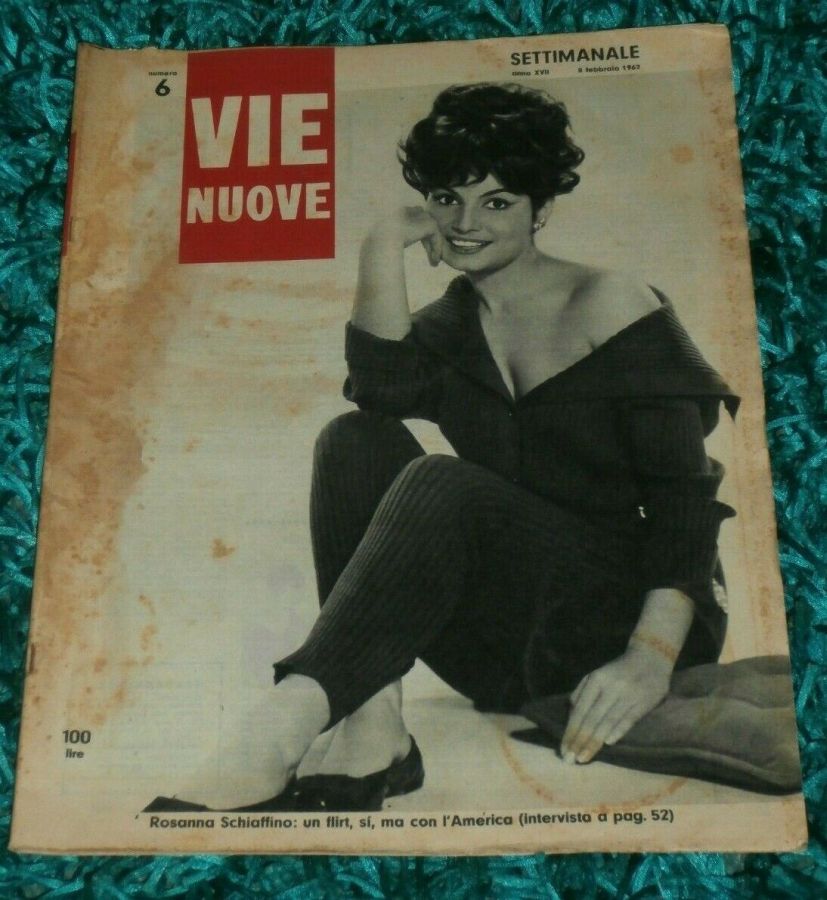 VIE NUOVE magazine side cover Issue 6 8 February 1962