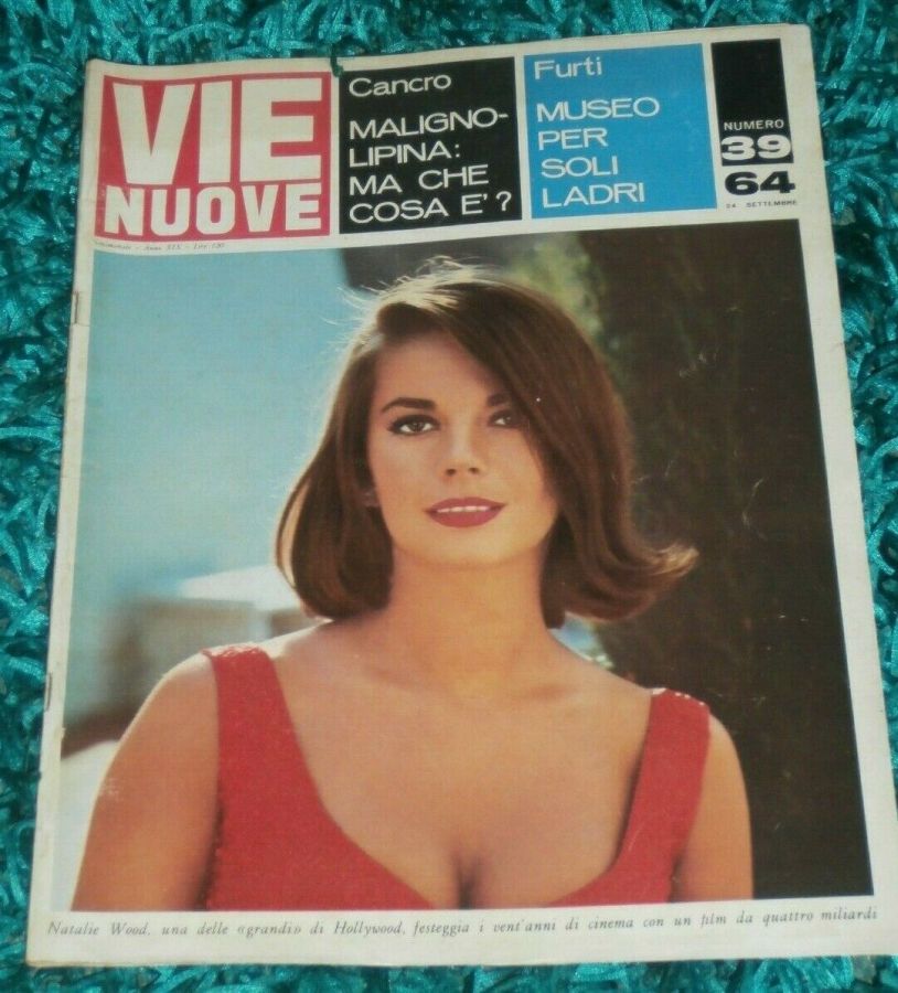 VIE NUOVE magazine side cover Issue 39 24 September 1964