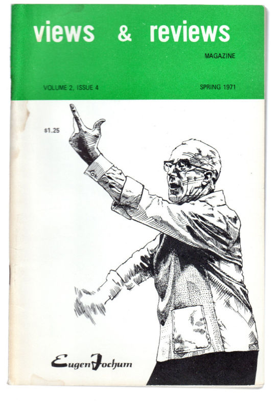 VIEWS AND REVIEWS magazine side cover Issue 8  Vol 2 # 4 Spring 1971