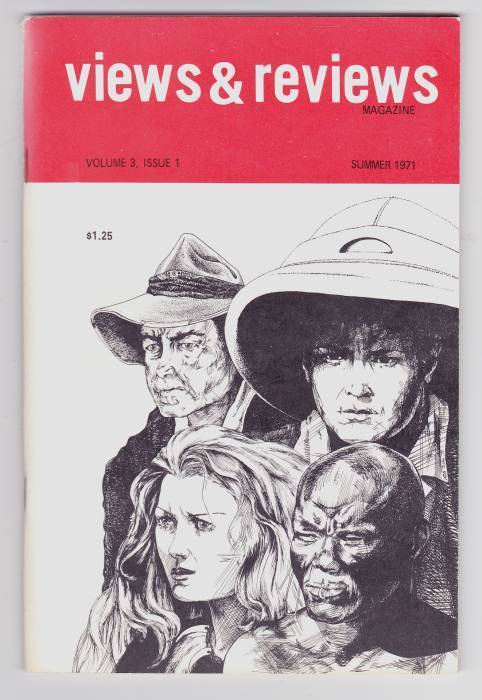VIEWS AND REVIEWS magazine side cover Issue 9  Vol 3 # 1  1971