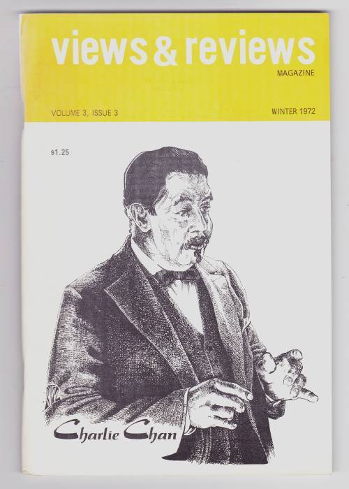 VIEWS AND REVIEWS magazine side cover Issue 11  Vol 3 # 3  1972