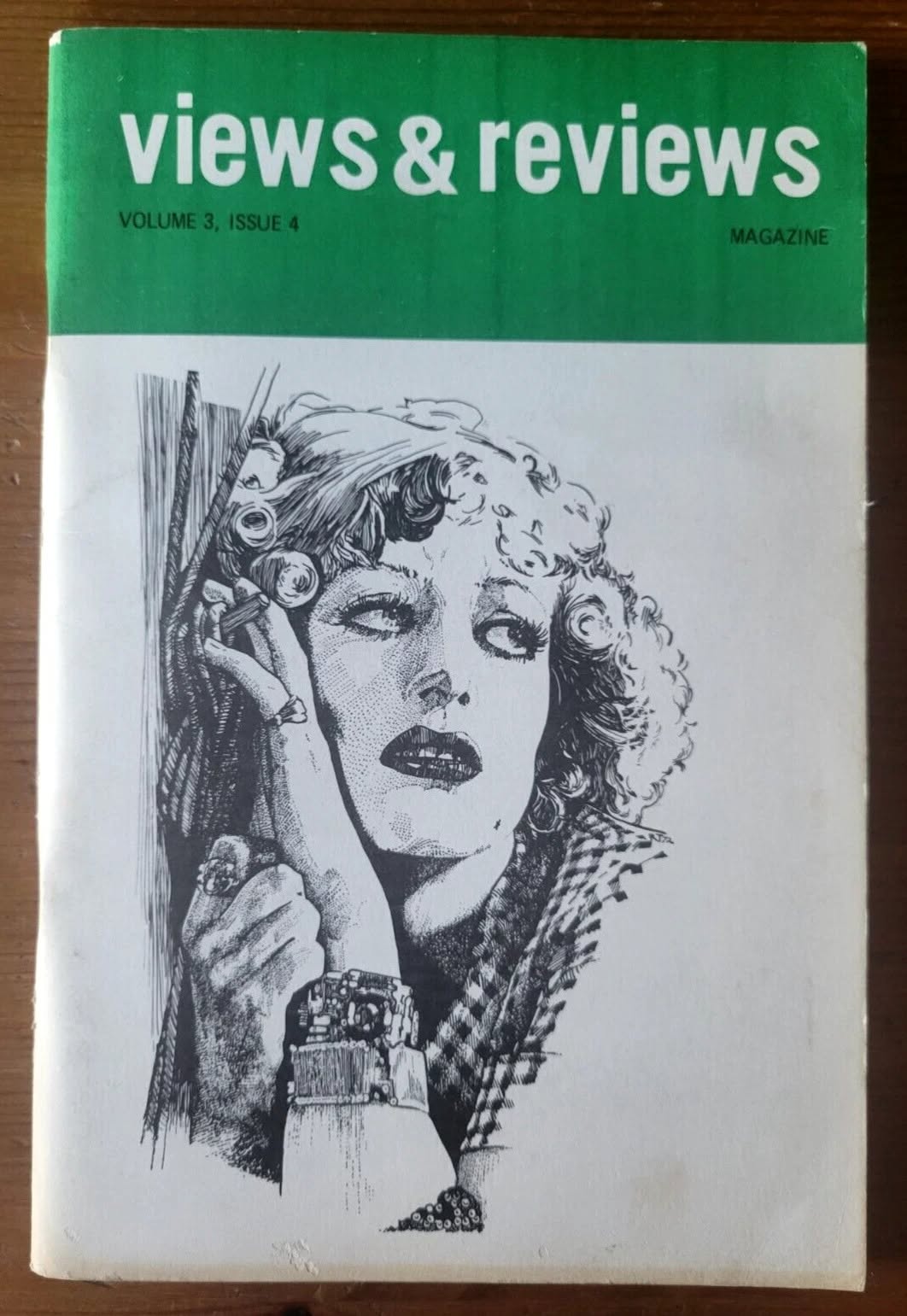 VIEWS AND REVIEWS magazine side cover Issue 12  Vol 3 # 4  1972