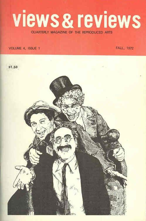 VIEWS AND REVIEWS magazine side cover Issue 13  Vol 4 # 1  1972