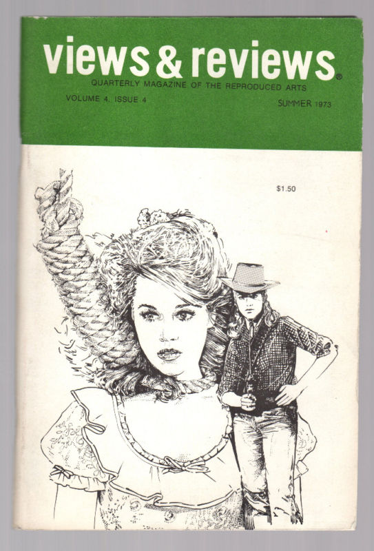 VIEWS AND REVIEWS magazine side cover Issue 16  Vol 4 # 4  Summer 1973