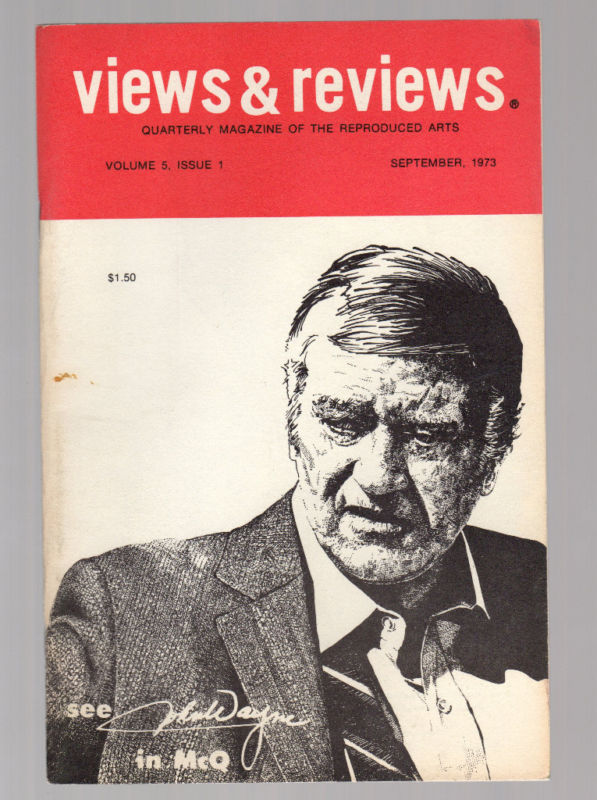 VIEWS AND REVIEWS magazine side cover Issue 17  Vol 5 # 1 September 1973