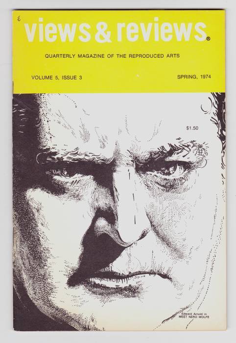 VIEWS AND REVIEWS magazine side cover Issue 19  Vol 5 # 3  1974