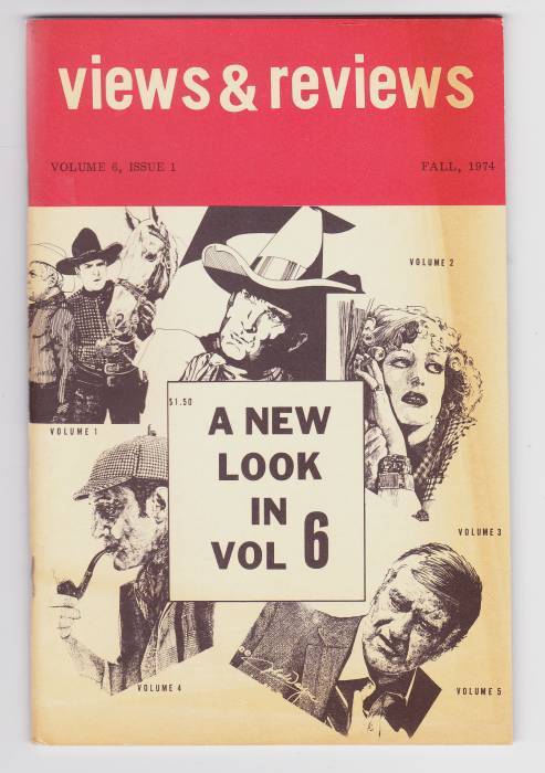 VIEWS AND REVIEWS magazine side cover Issue 21  Vol 6 # 1  1974