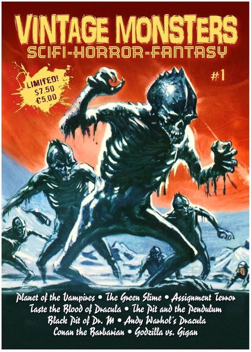 VINTAGE MONSTERS (De) magazine side cover Issue 1 April/May/June 2010