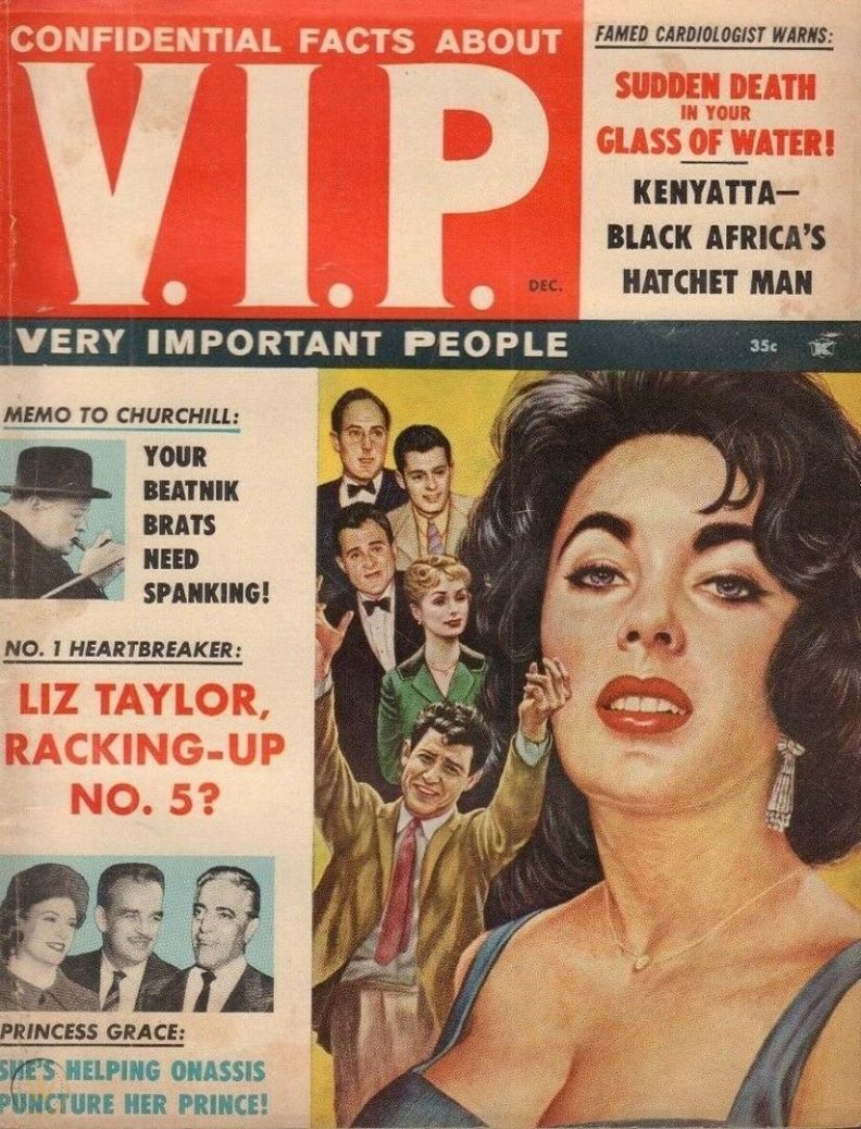 VIP VERY IMPORTANT PEOPLE magazine side cover  December 1960