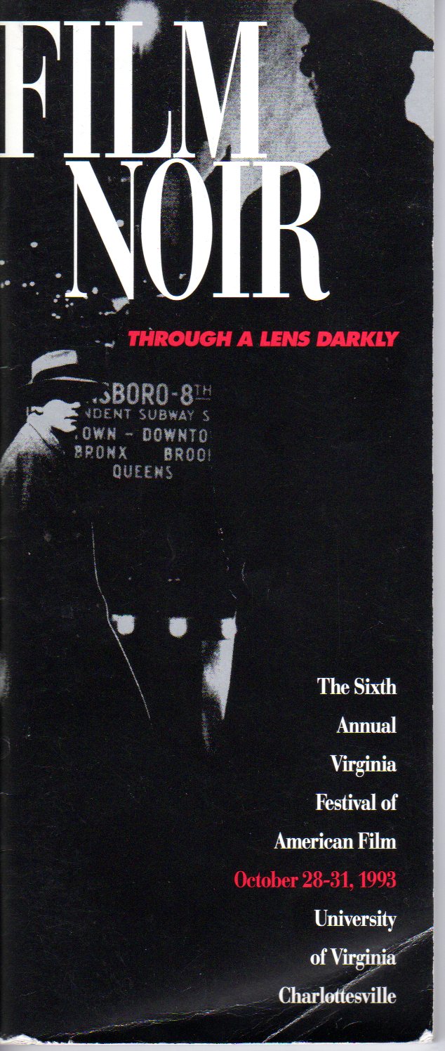 VIRGINIA FILM FESTIVAL PROGRAM magazine side cover Issue 6 Ocober 1993