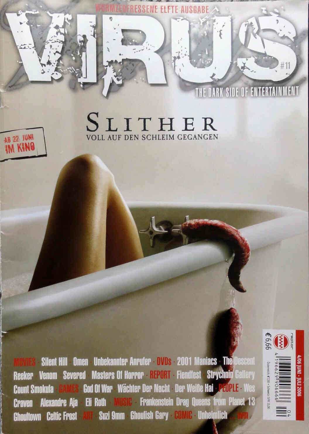VIRUS magazine side cover Issue 11 June-July 2006