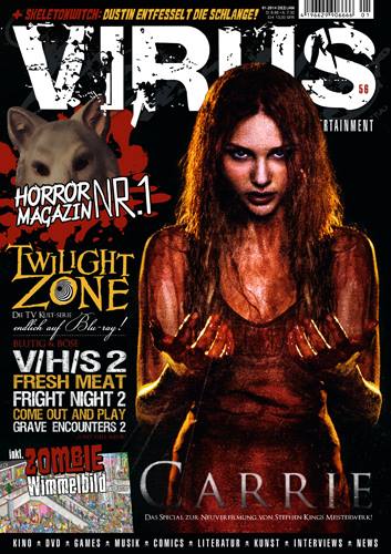 VIRUS magazine side cover Issue 56 December 2013