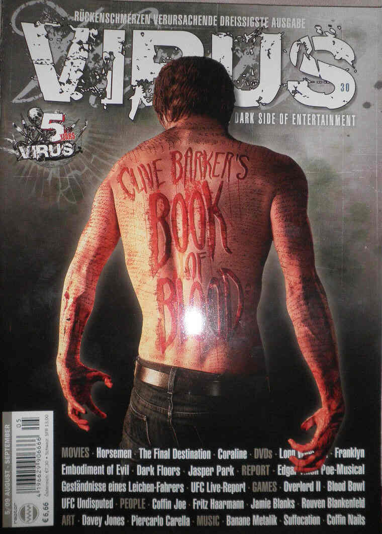VIRUS magazine side cover Issue 30 August-September 2009
