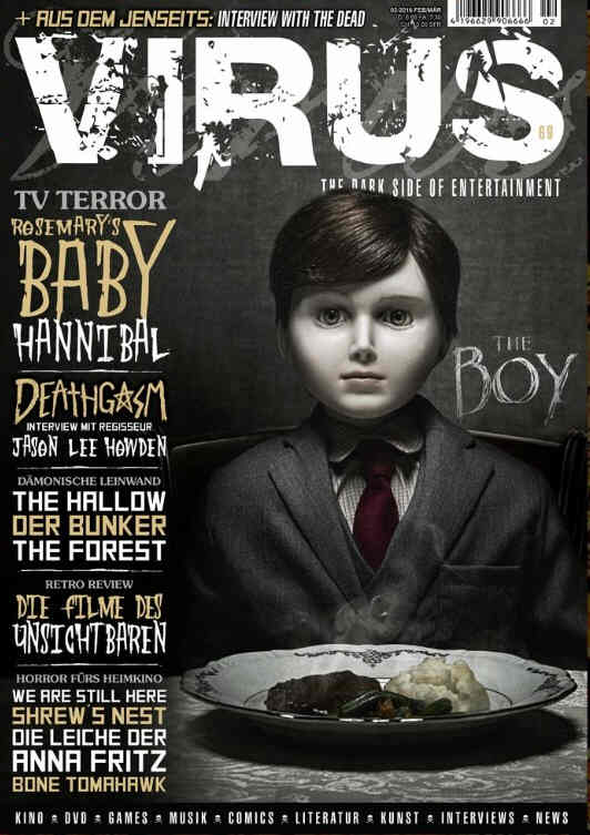 VIRUS magazine side cover Issue 69 February/March 2016