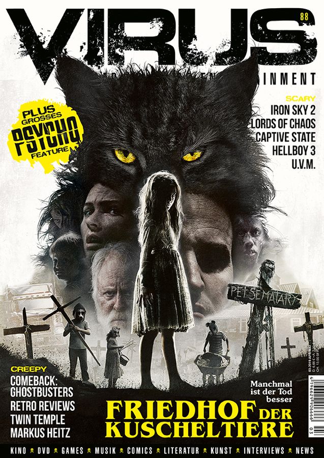 VIRUS magazine side cover Issue 88  April/May 2019