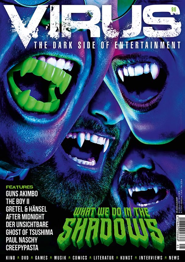 VIRUS magazine side cover Issue 96  August/September 2020