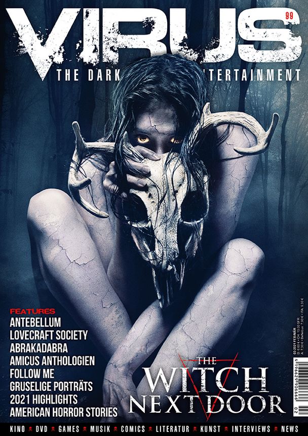 VIRUS magazine side cover Issue 99  February/March 2021