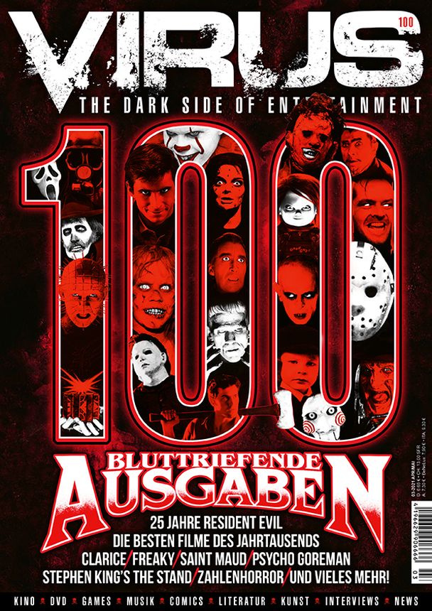 VIRUS magazine side cover Issue 100  April/May 2021