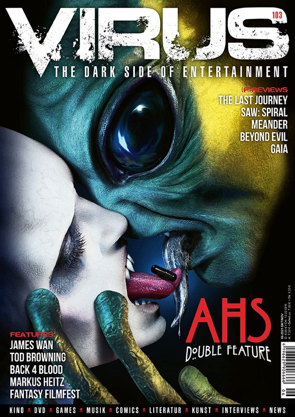 VIRUS magazine side cover Issue 103  October/November 2021