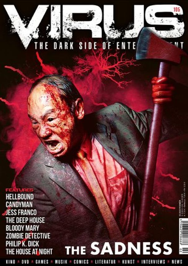 VIRUS magazine side cover Issue 105  February/March 2022