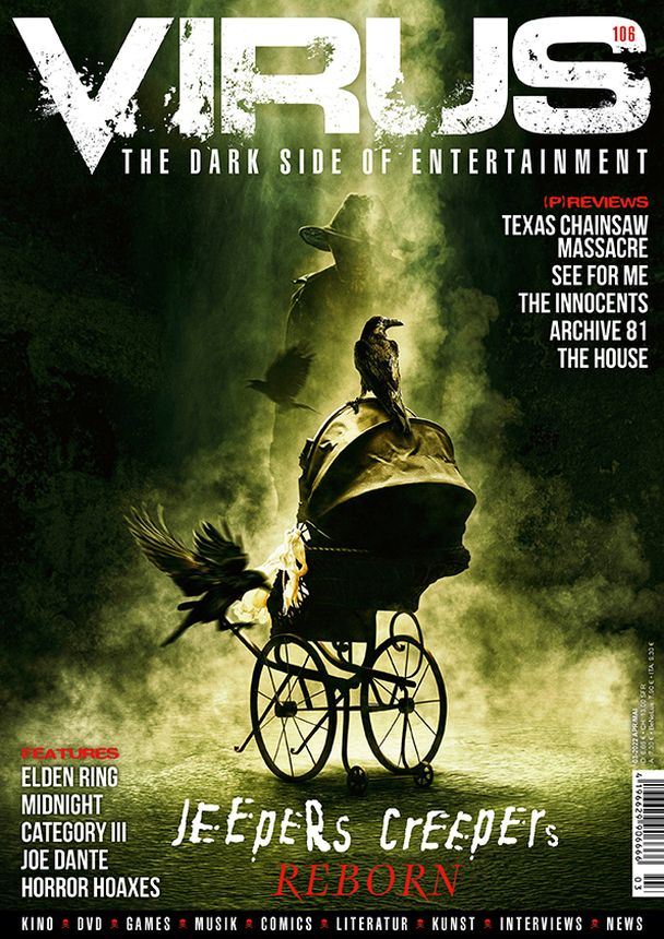 VIRUS magazine side cover Issue 106  April/May 2022