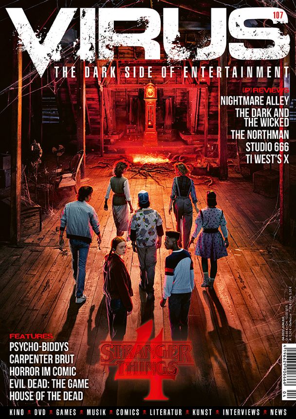 VIRUS magazine side cover Issue 107  June/July 2022