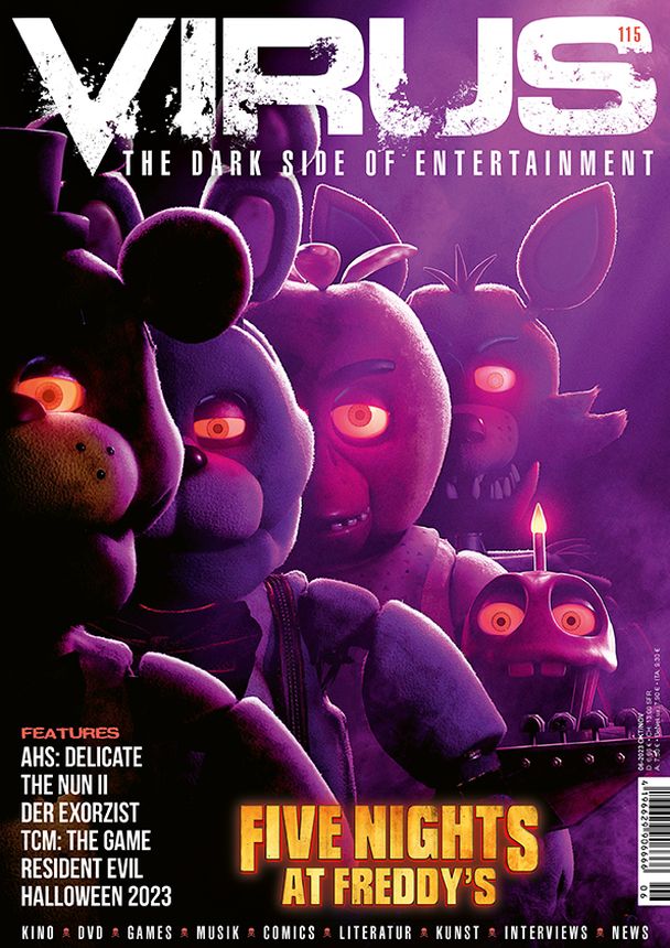 VIRUS magazine side cover Issue 115  October/November 2023