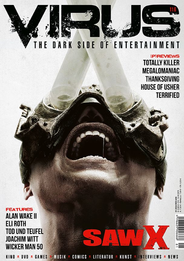 VIRUS magazine side cover Issue 116  December 2023/ January 2024 