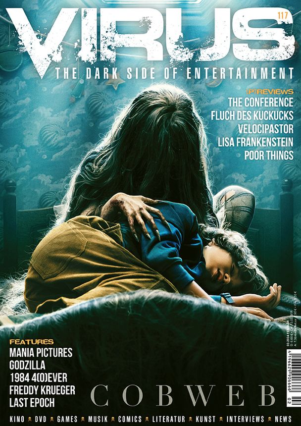 VIRUS magazine side cover Issue 117  February/March 2024