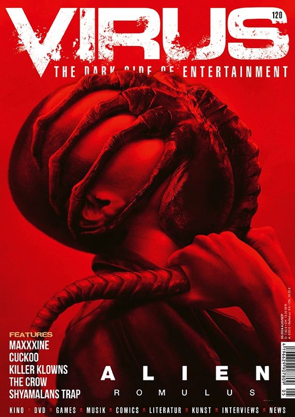 VIRUS magazine side cover Issue 120  August/September 2024