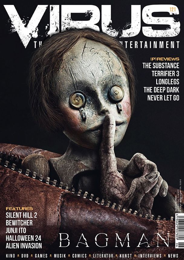 VIRUS magazine side cover Issue 121  October/November 2024