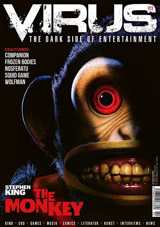VIRUS magazine side cover Issue 123  February/March 2025