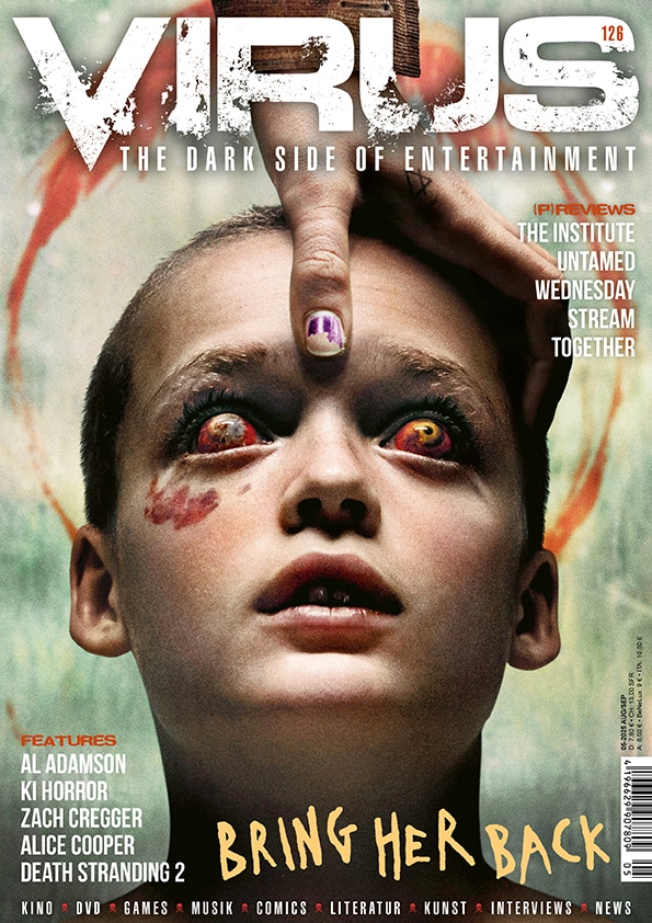 VIRUS magazine side cover Issue 126  August/September 2025