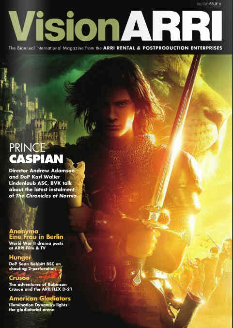 VISION ARRI magazine side cover Issue 6  2008