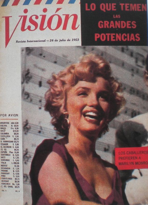 VISION (Chile) magazine side cover 24 July 1953