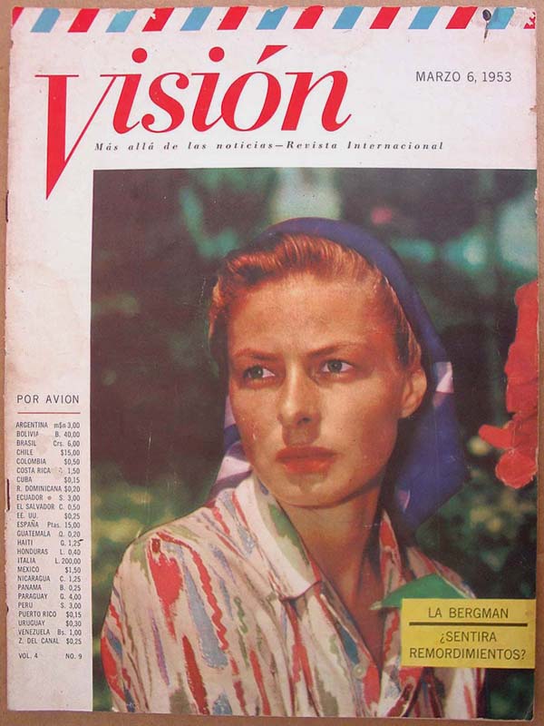 VISION (Pa) magazine side cover Vol 4 # 9 - 6 March 1953