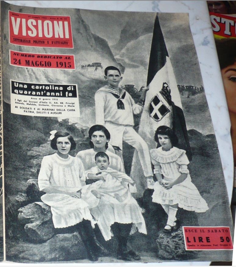 VISIONI magazine side cover Issue 19 21 May 1955