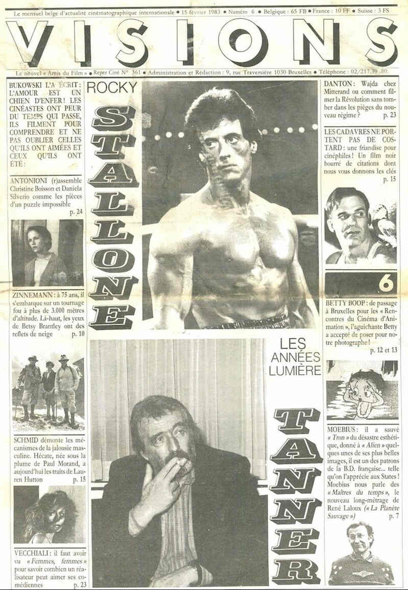 VISIONS magazine side cover 15 February 1983