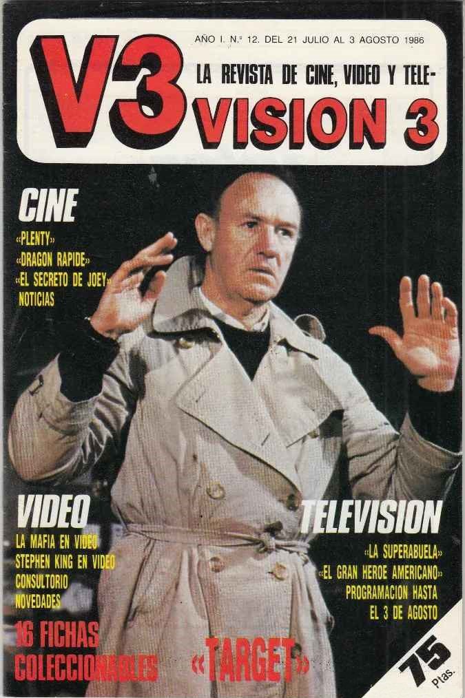 VISION 3 magazine side cover Issue 12 21 July 1986