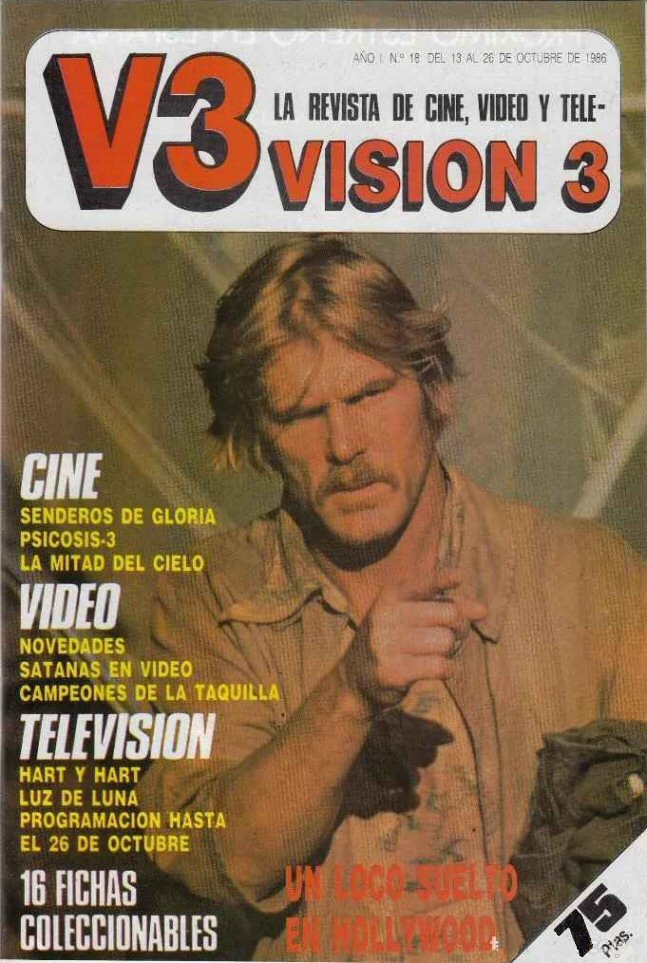 VISION 3 magazine side cover Issue 18 13 October 1986